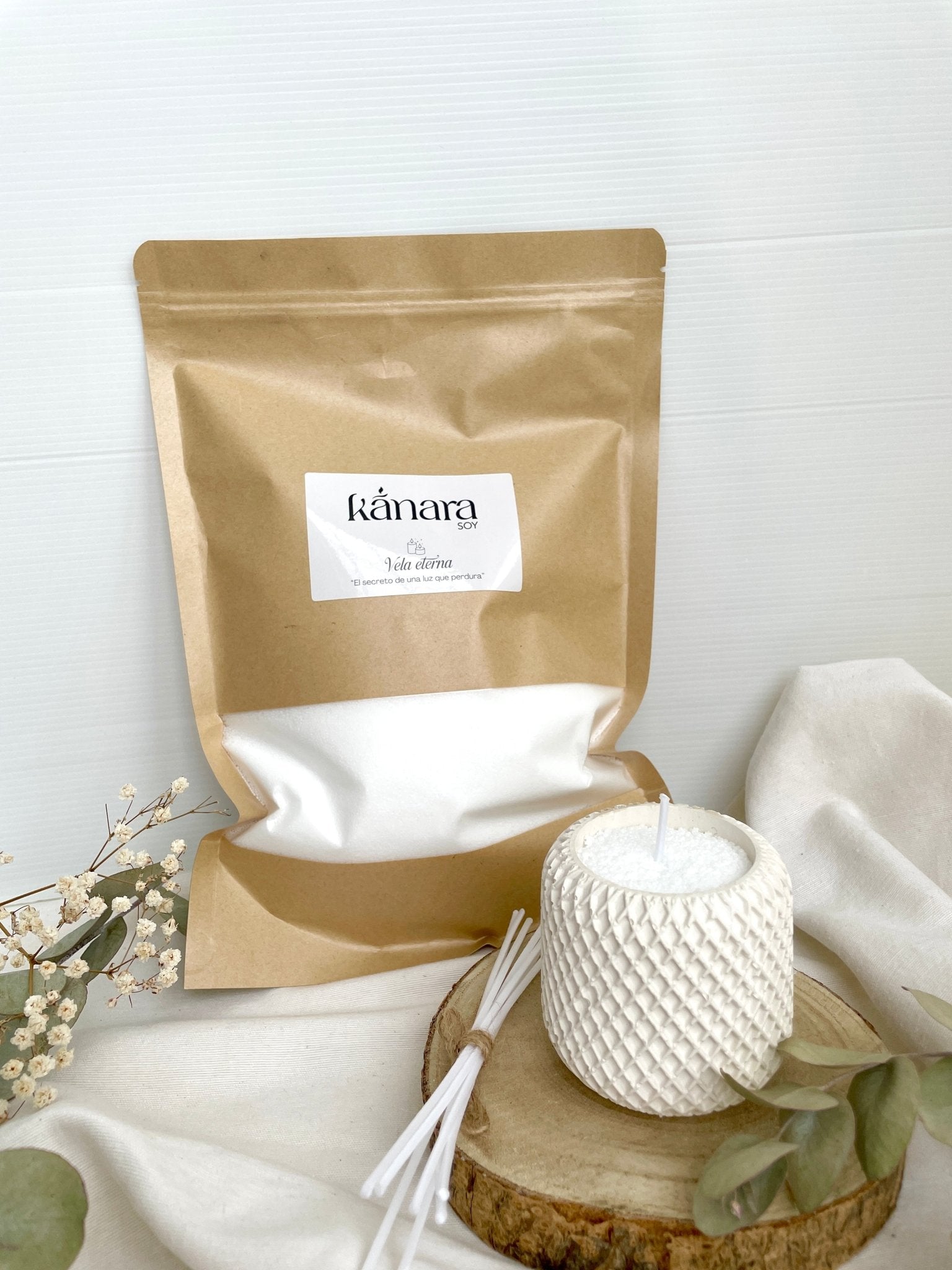 Vela Eterna – Pack 500gr de Luz Infinita - KānaraSoy.com