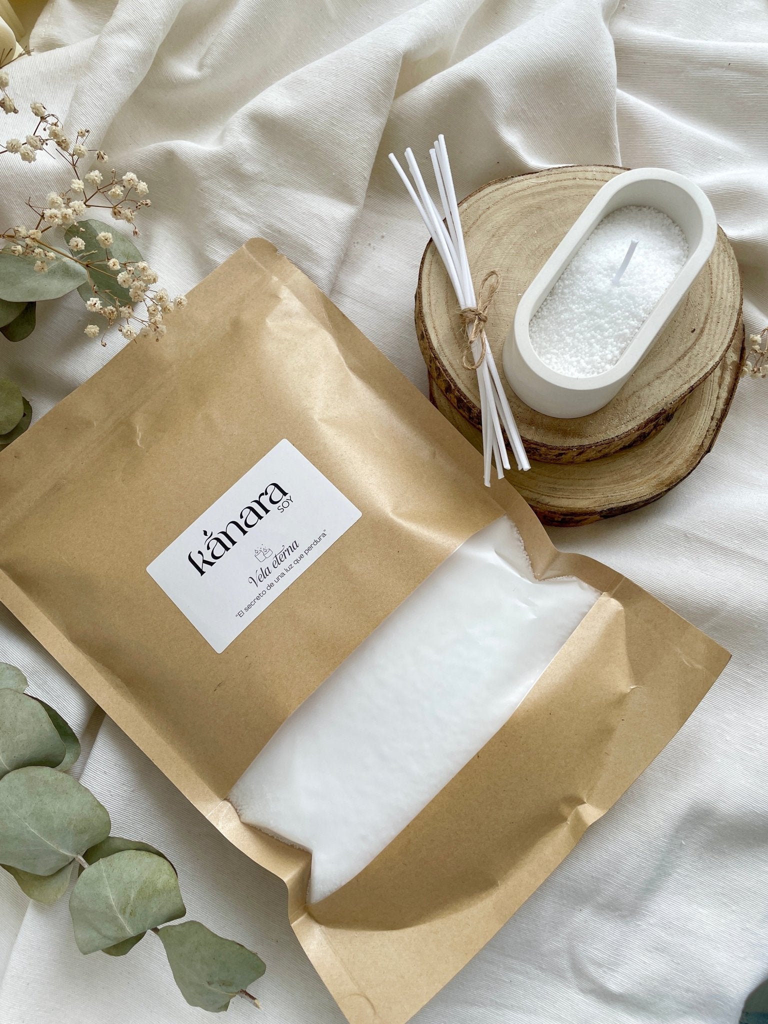 Vela Eterna – Pack 500gr de Luz Infinita - KānaraSoy.com