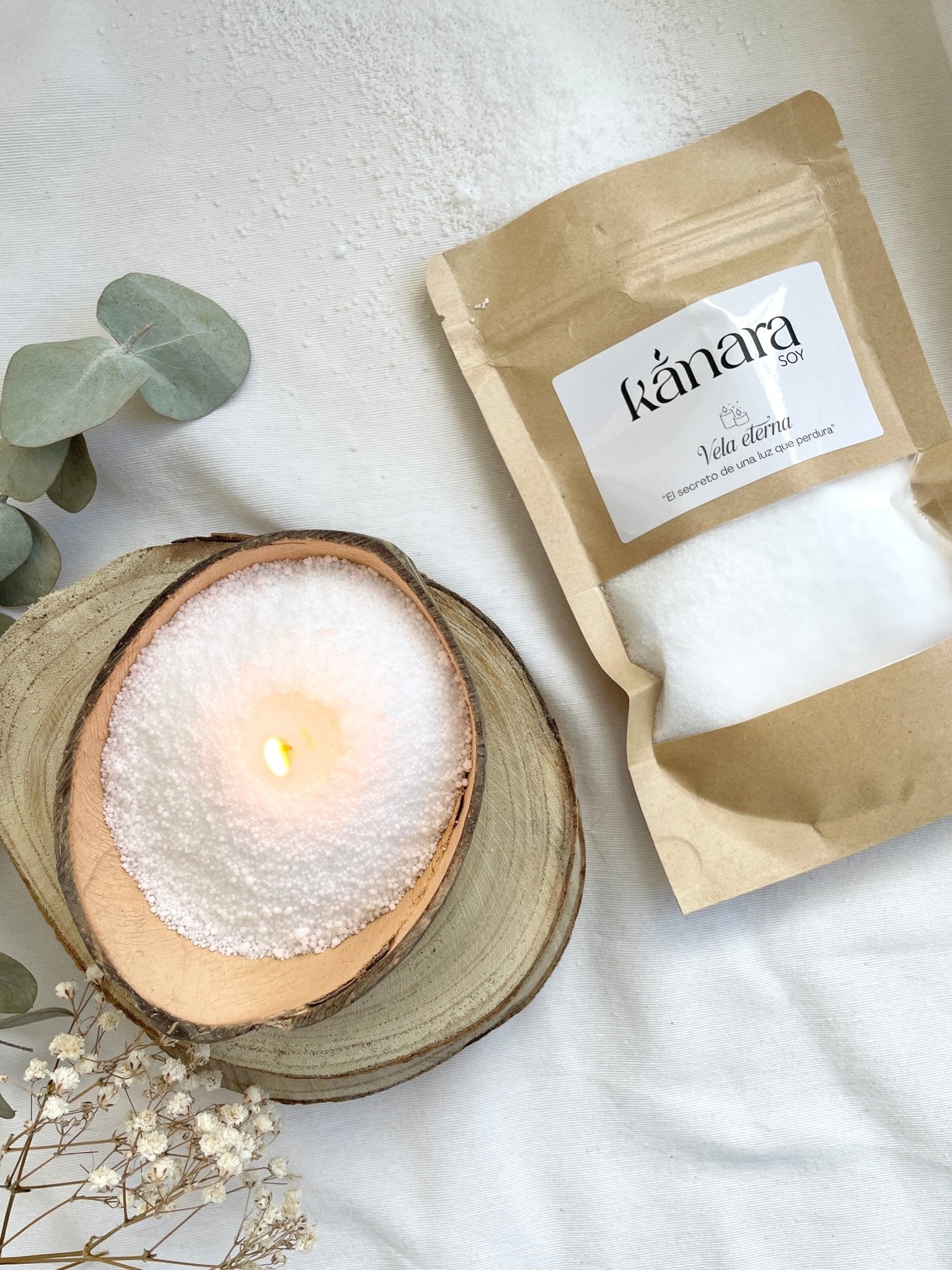 Vela Eterna - Pack de 120gr de Luz Infinita - KānaraSoy.com
