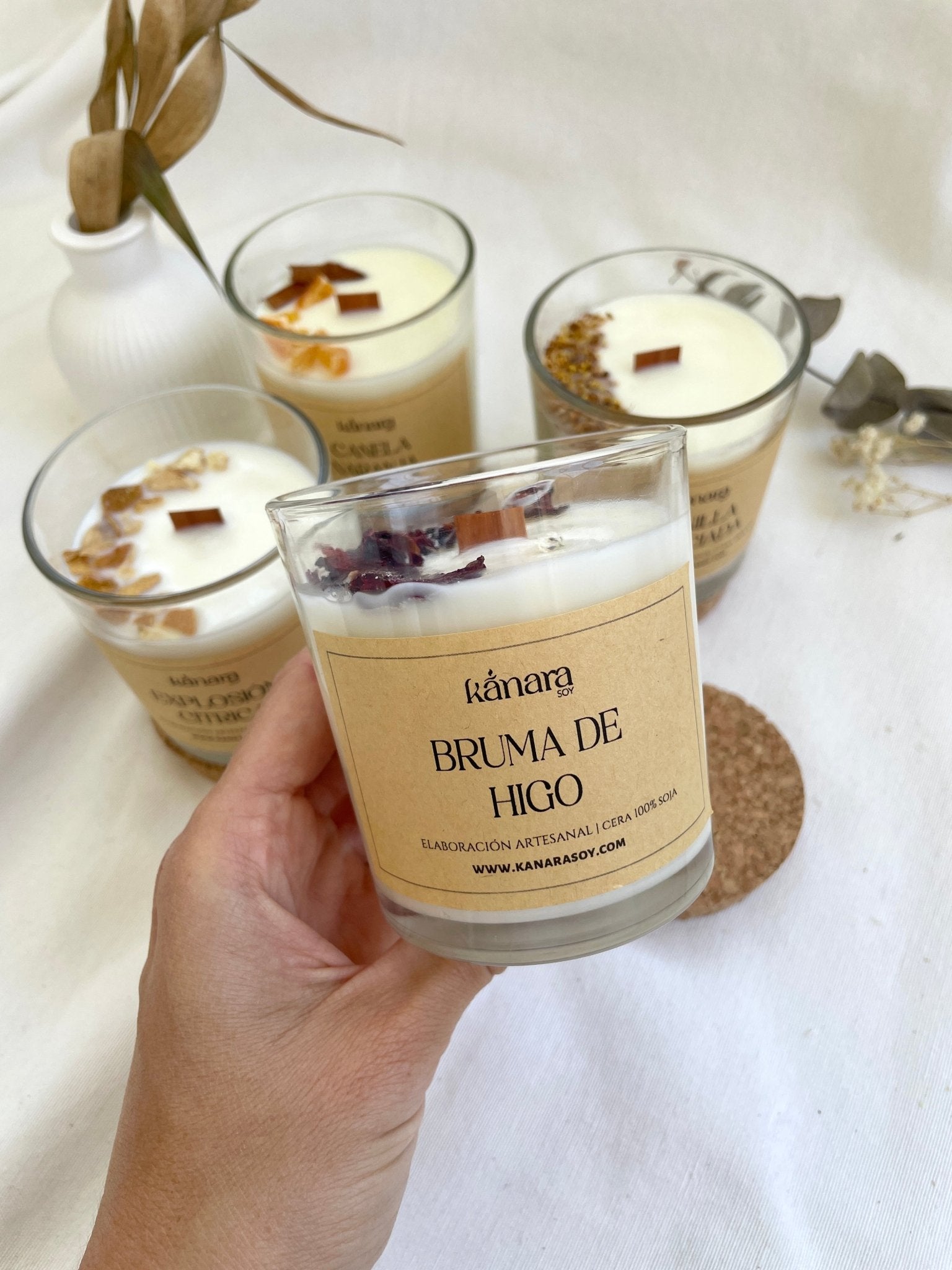 Vela Aromática Bruma de Higo - KānaraSoy.com