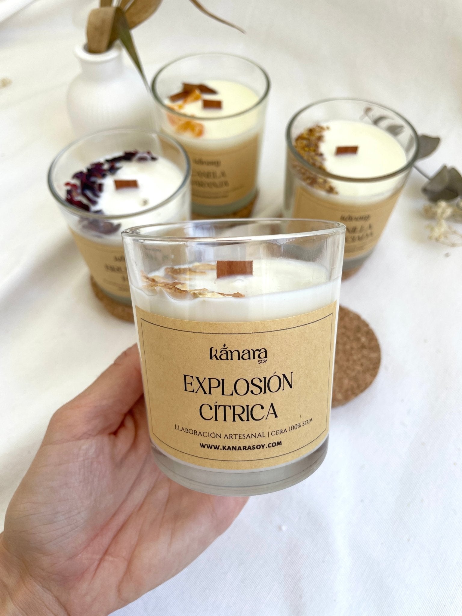 Vela Aromática Explosión Cítrica - KānaraSoy.com