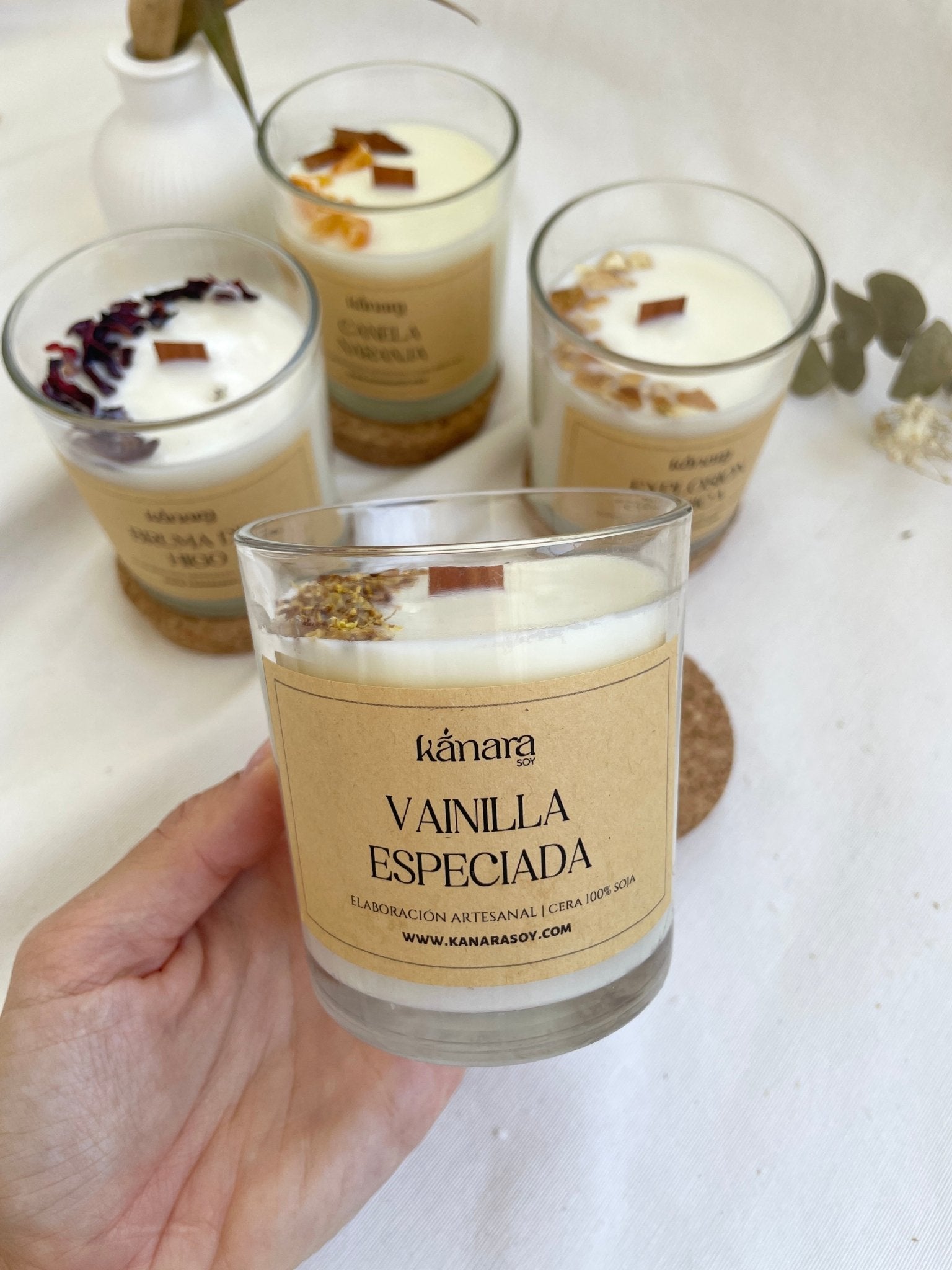 Vela Aromática Vainilla Especiada - KānaraSoy.com